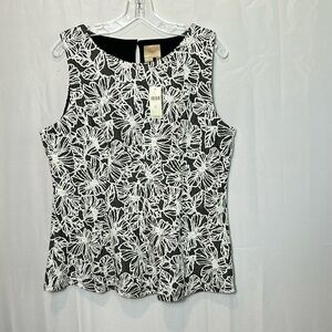 Anthropologie Vanessa Virginia Floral Sleeveless Top Size XL New Stretchy